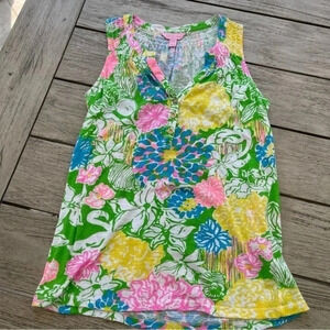 Lilly Pulitzer Essie Sleeveless Top Womens Size XXS